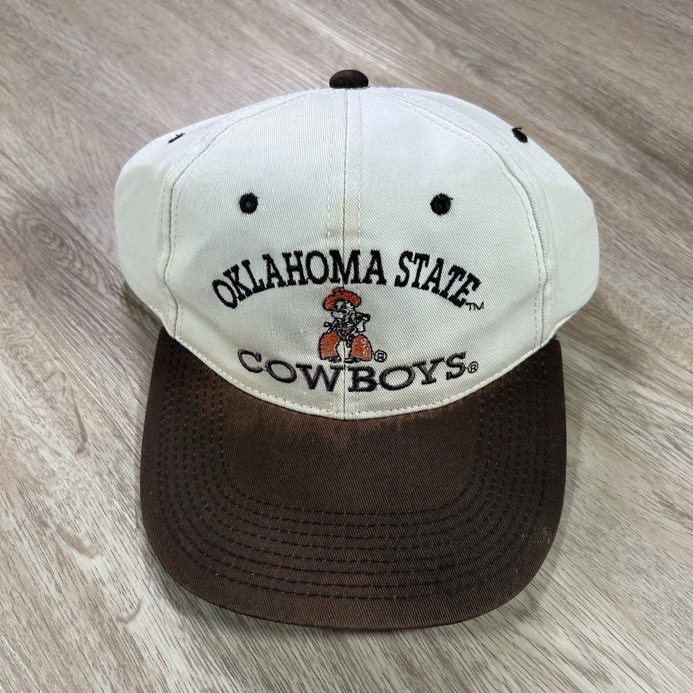 VTG Oklahoma State Cowboys Snapback Hat College Youngan White Cap‎